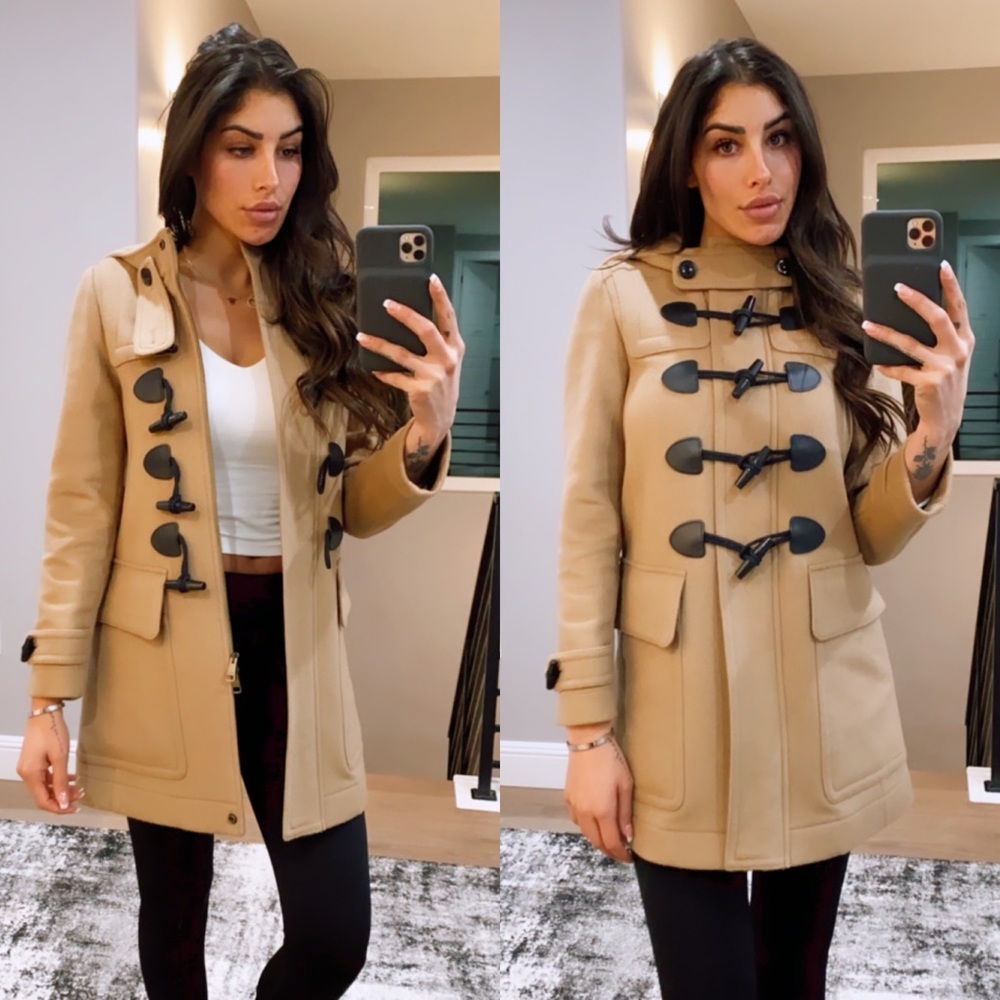 Brand New Burberry Brit Wool Toggle Coat
